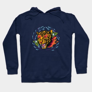 tiger on fire Hoodie